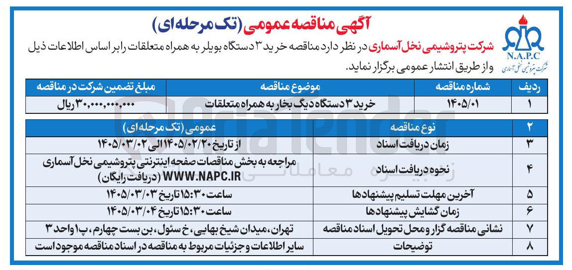 تصویر کوچک آگهی خرید ۳ دستگاه دیگ بخار به همراه متعلقات