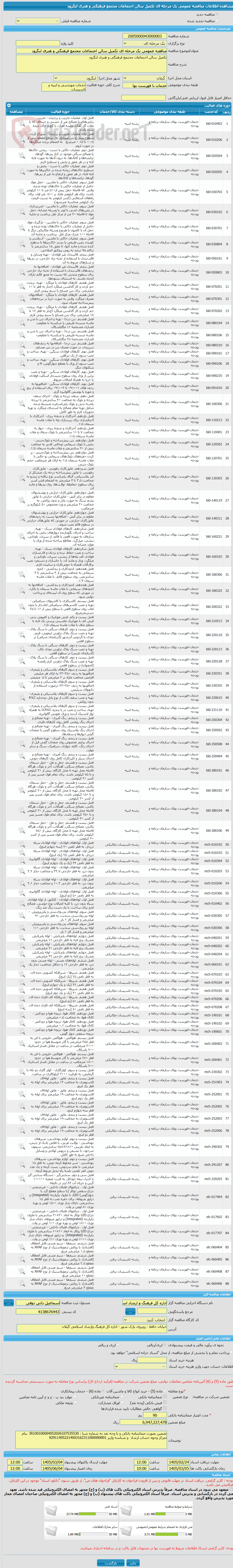 تصویر کوچک آگهی مناقصه عمومی یک مرحله ای تکمیل سالن اجتماعات مجتمع فرهنگی و هنری لنگرود
