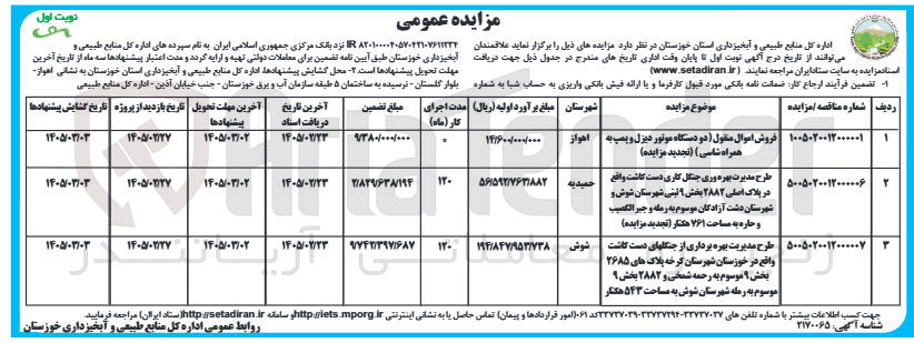 تصویر کوچک آگهی طرح مدیرت بهره وری جنگل کاری دست کاشت