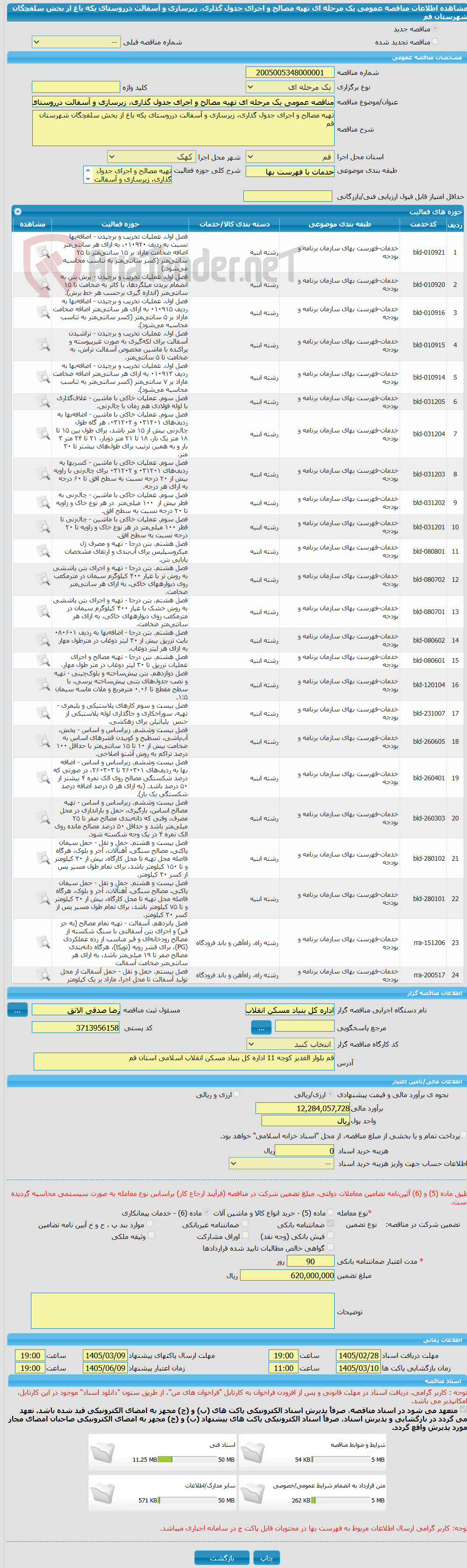تصویر کوچک آگهی مناقصه عمومی یک مرحله ای تهیه مصالح و اجرای جدول گذاری، زیرسازی و آسفالت درروستای یکه باغ از بخش سلفچگان شهرستان قم 