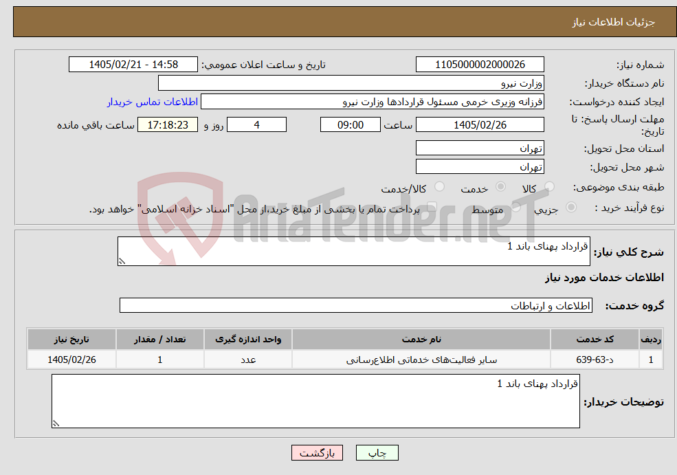تصویر کوچک آگهی نیاز خدمات-قرارداد پهنای باند 1