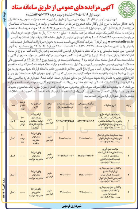 تصویر کوچک آگهی واگذاری حق بهره برداری از کافه کتاب