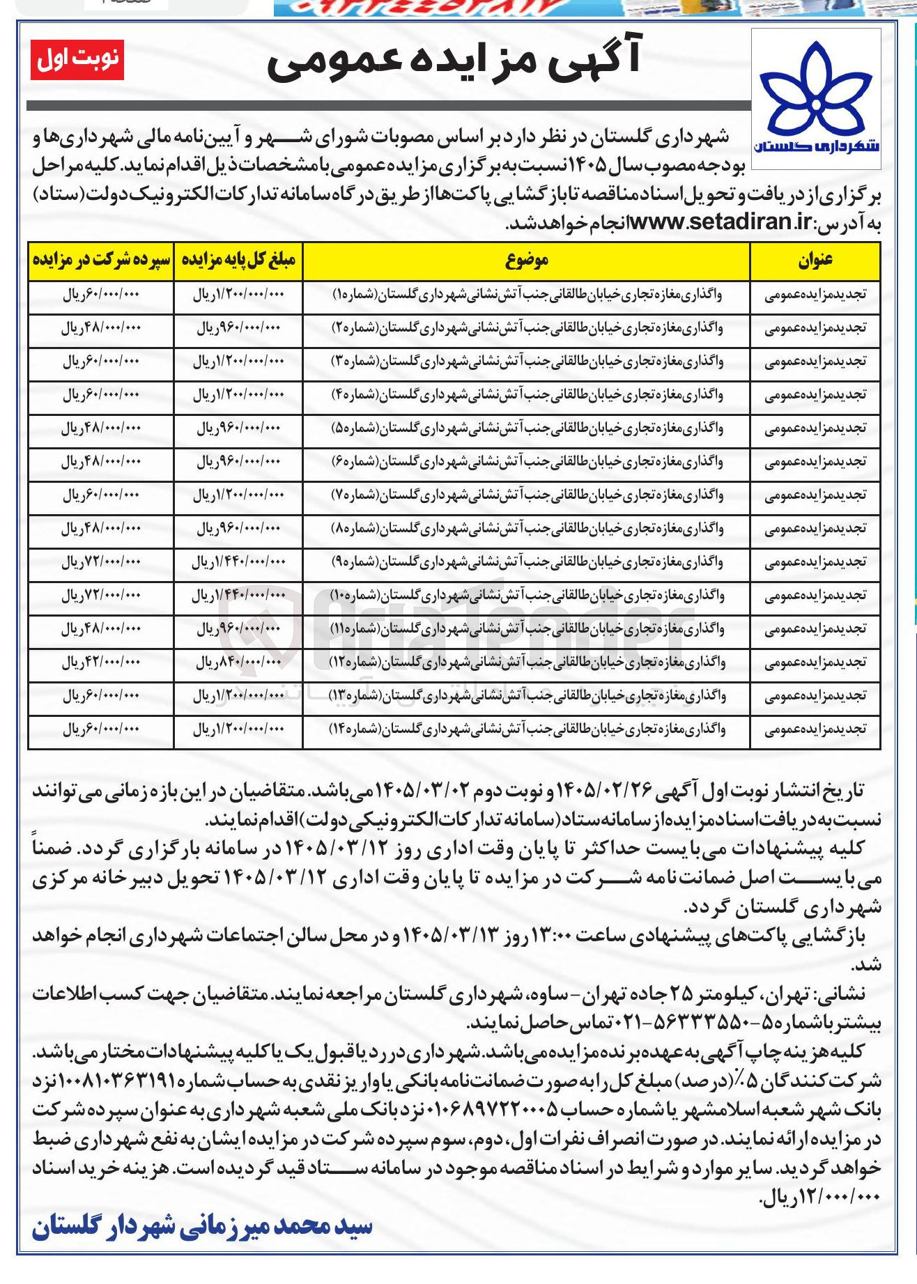تصویر کوچک آگهی واگذاری مغازه تجاری
