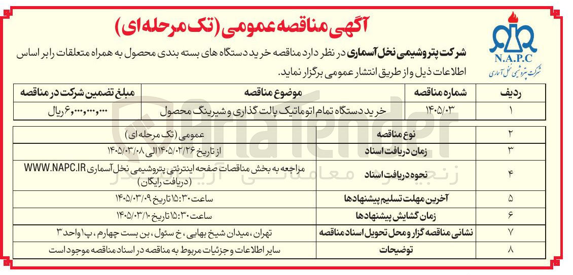 تصویر کوچک آگهی خرید دستگاه تمام اتوماتیک پالت گذاری و شیرینگ محصول