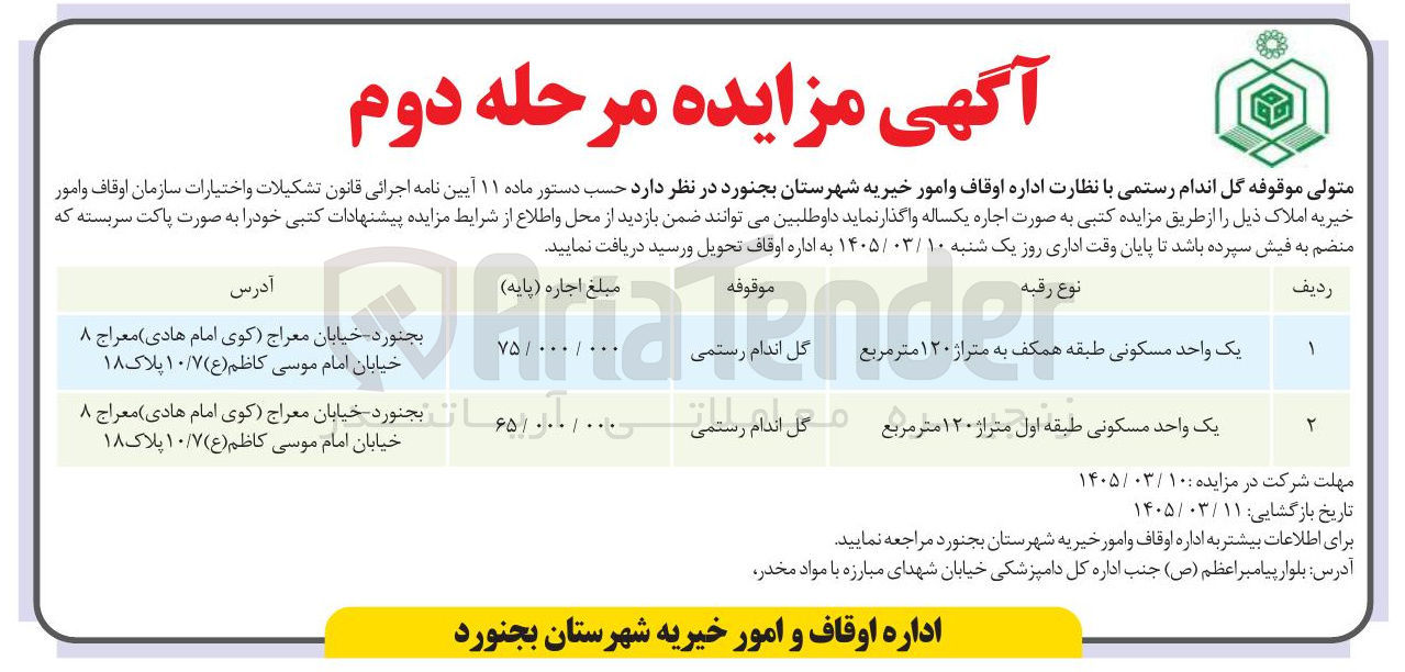 تصویر کوچک آگهی اجاره املاک