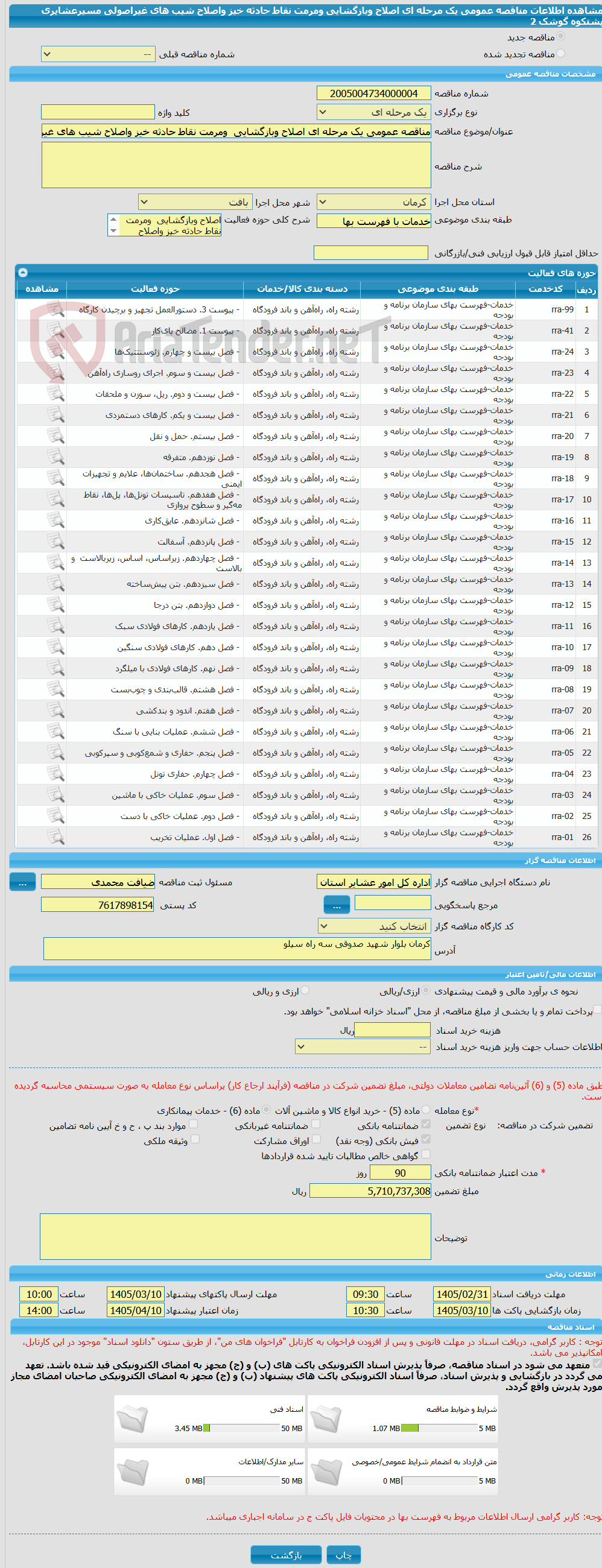 تصویر کوچک آگهی مناقصه عمومی یک مرحله ای اصلاح وبازگشایی ومرمت نقاط حادثه خیز واصلاح شیب های غیراصولی مسیرعشایری پشتکوه گوشک 2