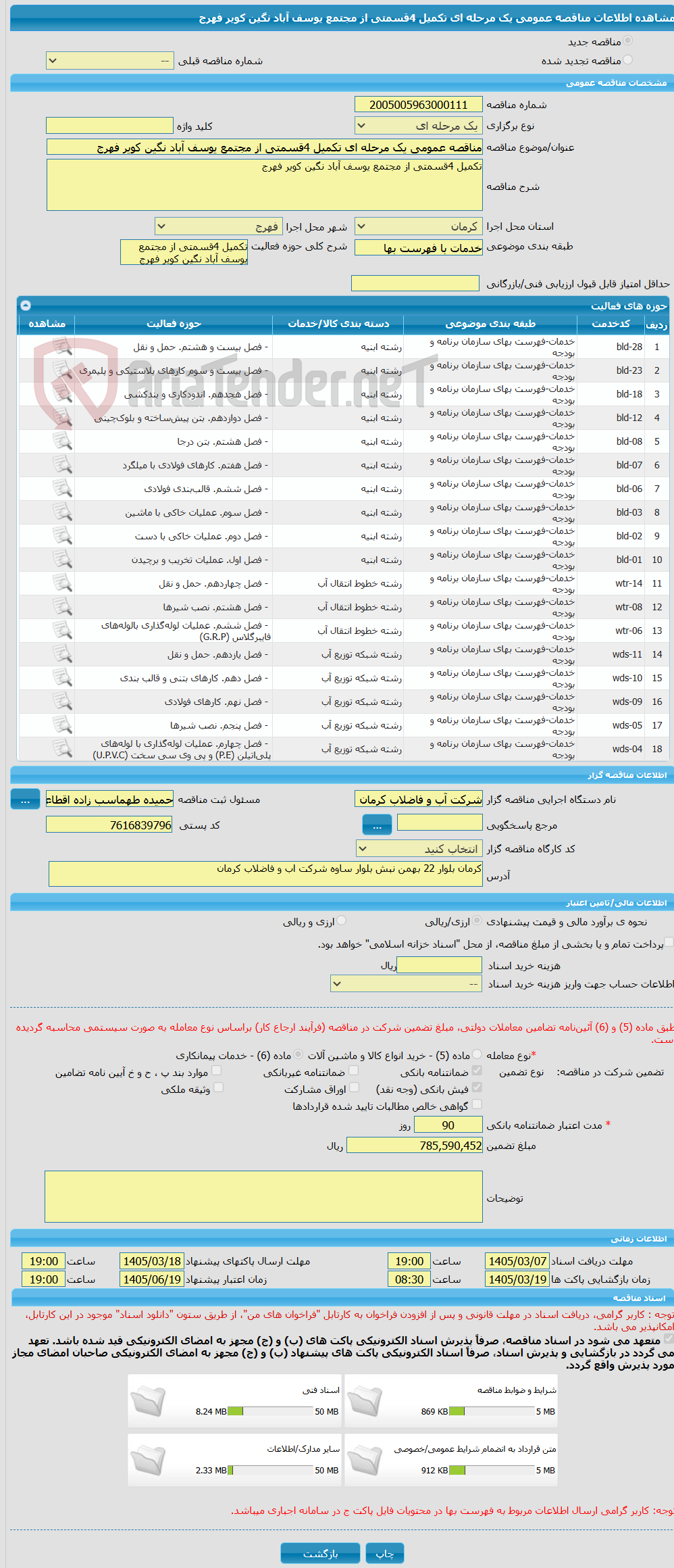 تصویر کوچک آگهی مناقصه عمومی یک مرحله ای تکمیل 4قسمتی از مجتمع یوسف آباد نگین کویر فهرج