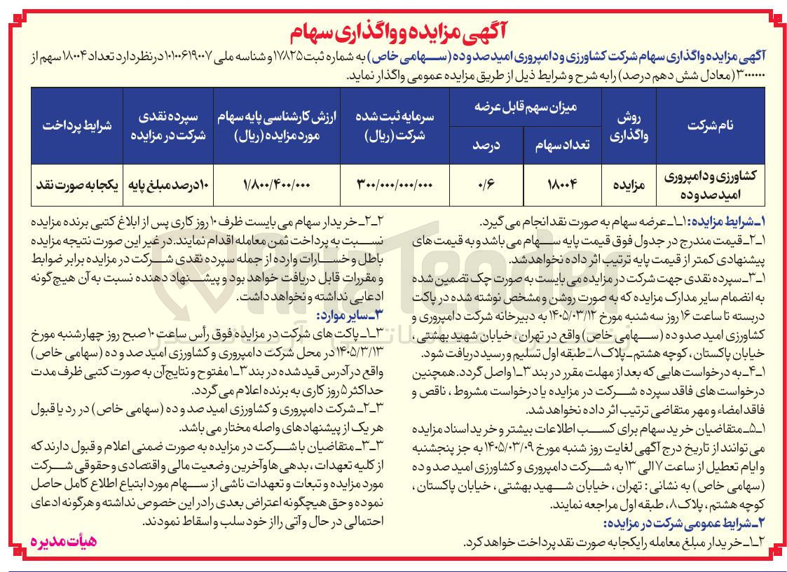 تصویر کوچک آگهی واگذاری 18004 سهام