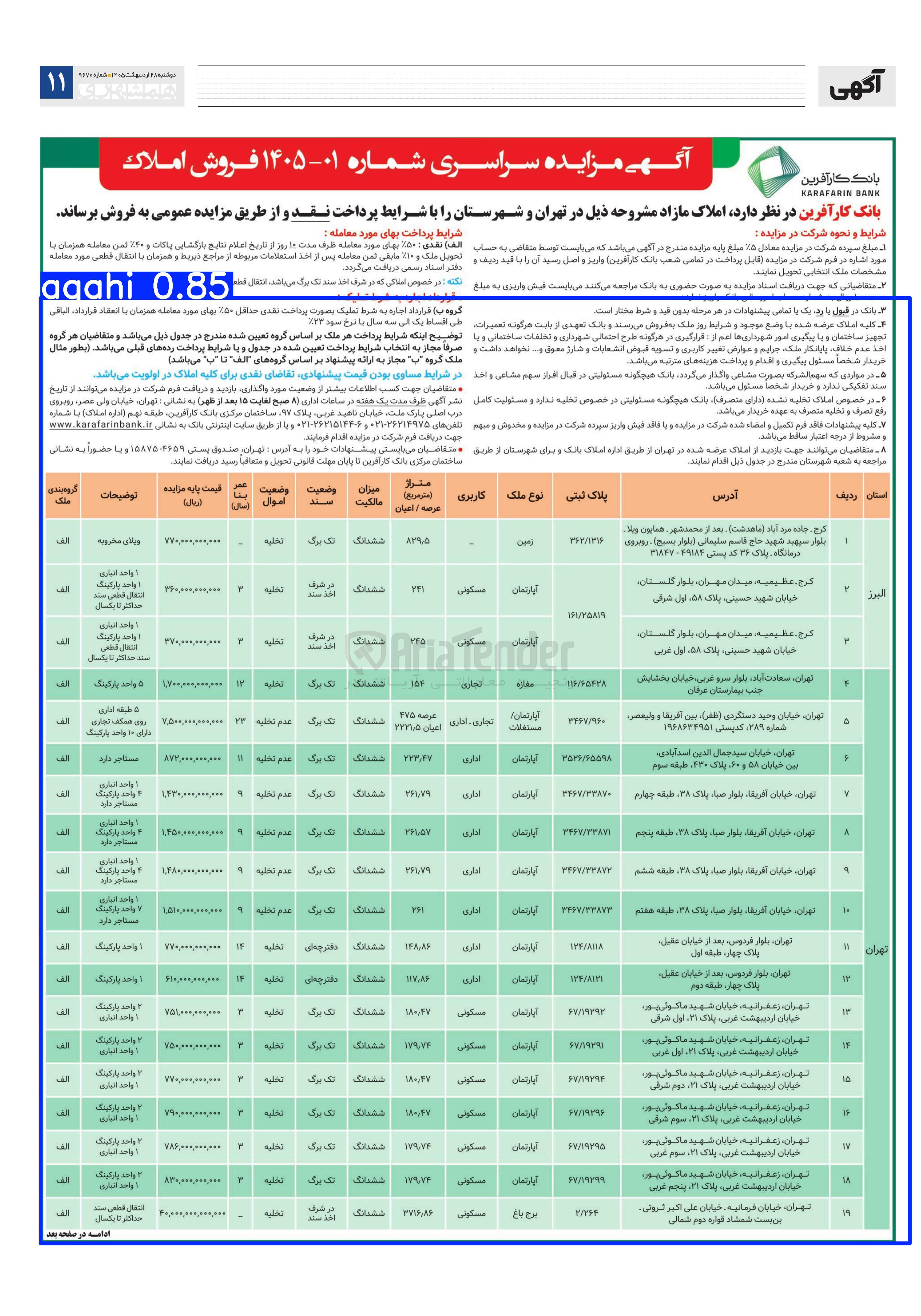 تصویر کوچک آگهی فروش املاک