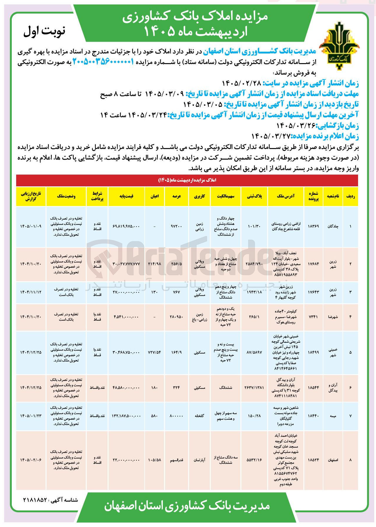تصویر کوچک آگهی فروش املاک