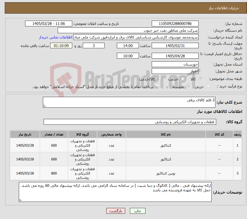 تصویر کوچک آگهی نیاز کالا-3 قلم کالای برقی