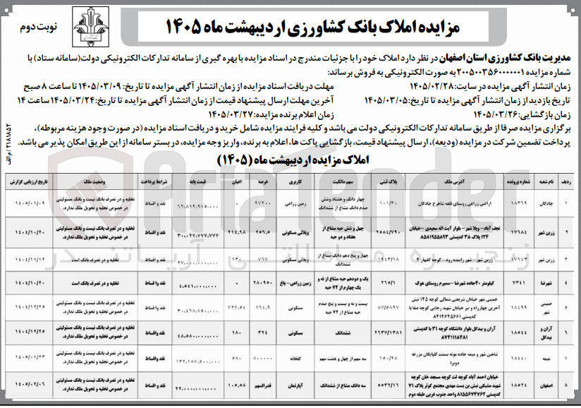 تصویر کوچک آگهی فروش املاک
