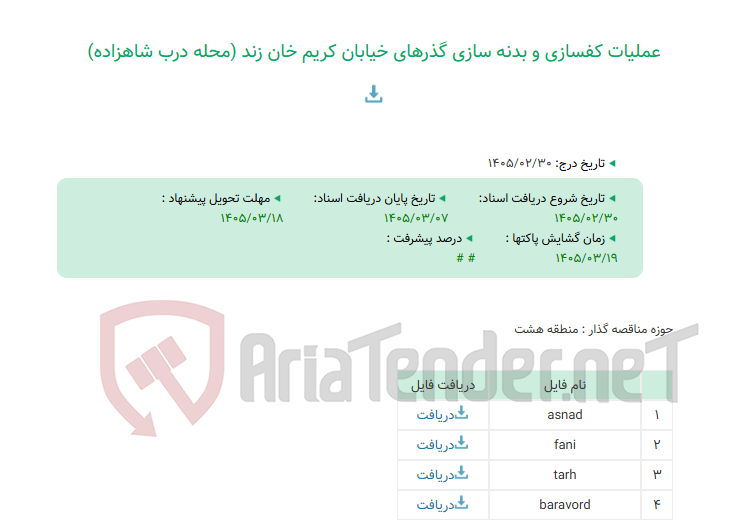 تصویر کوچک آگهی عملیات کفسازی و بدنه سازی گذرهای خیابان کریم خان زند (محله درب شاهزاده)