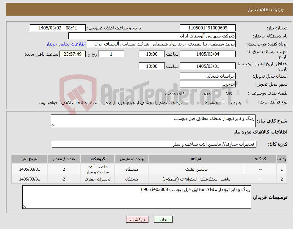 تصویر کوچک آگهی نیاز کالا-رینگ و تایر تیوبدار غلطک مطابق فیل پیوست