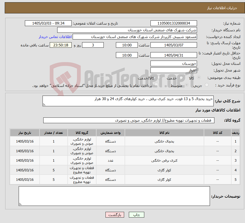 تصویر کوچک آگهی نیاز کالا-خرید یخچال 5 و 13 فوت، خرید کتری برقی ، خرید کولرهای گازی 24 و 30 هزار 