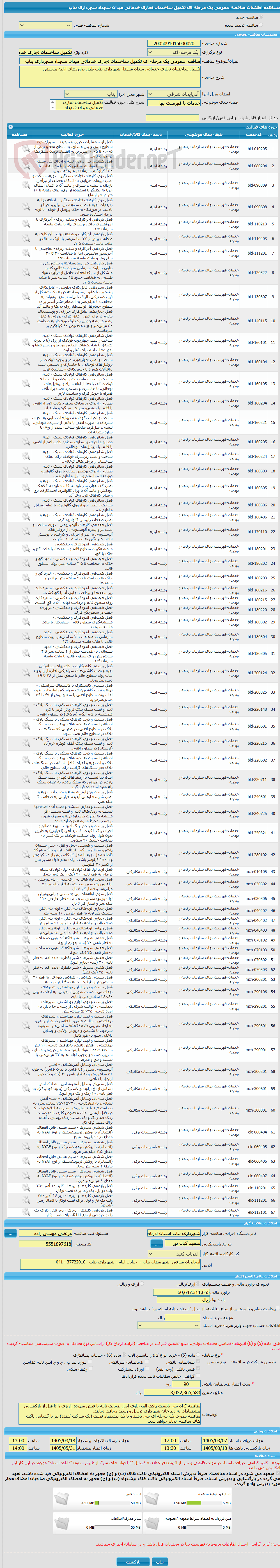 تصویر کوچک آگهی مناقصه عمومی یک مرحله ای تکمیل ساختمان تجاری خدماتی میدان شهداء شهرداری بناب
