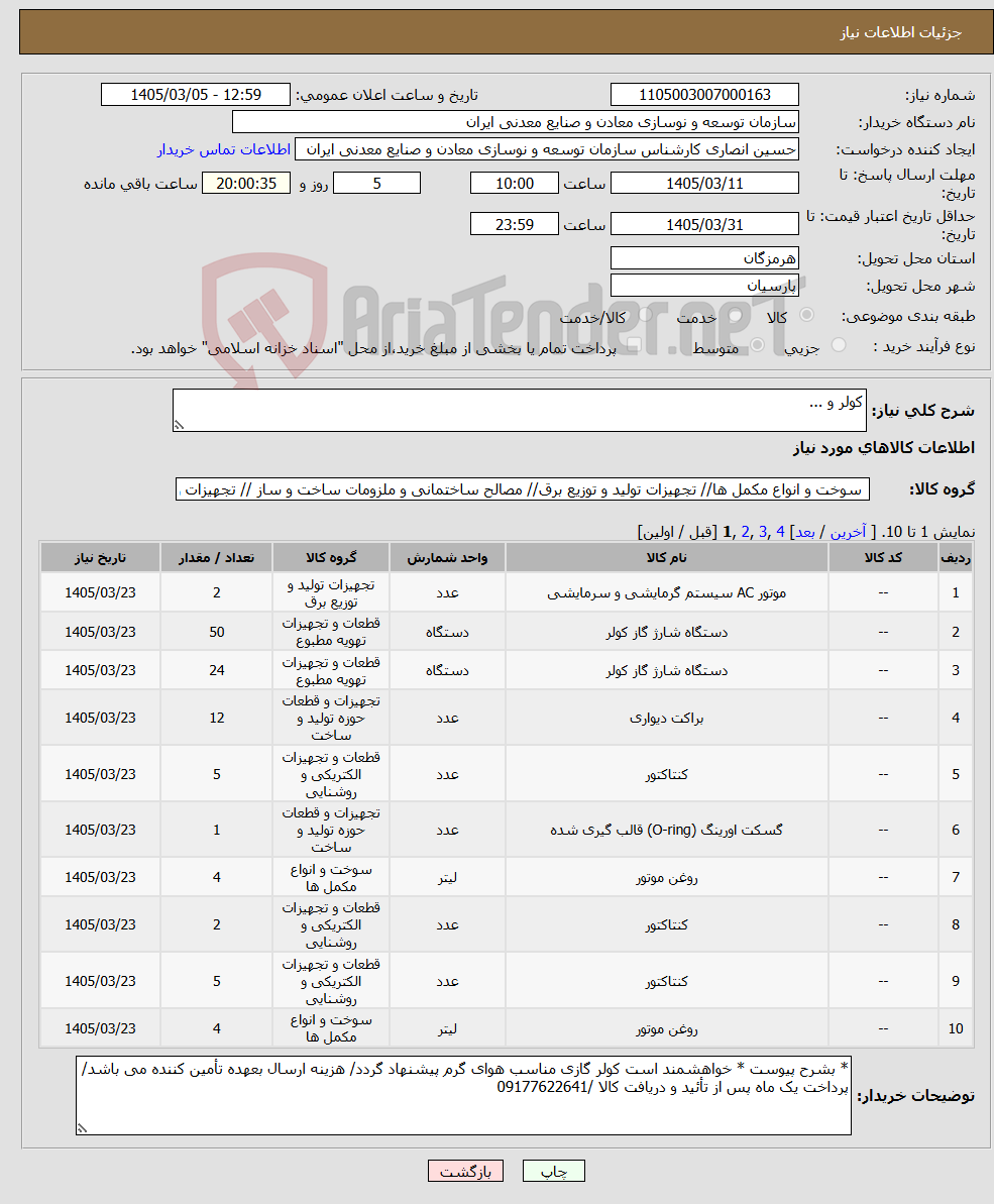 تصویر کوچک آگهی نیاز کالا-کولر و ...