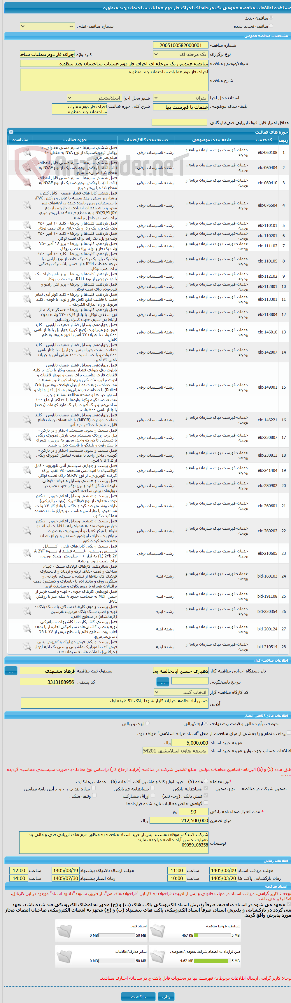 تصویر کوچک آگهی مناقصه عمومی یک مرحله ای اجرای فاز دوم عملیات ساختمان چند منظوره 