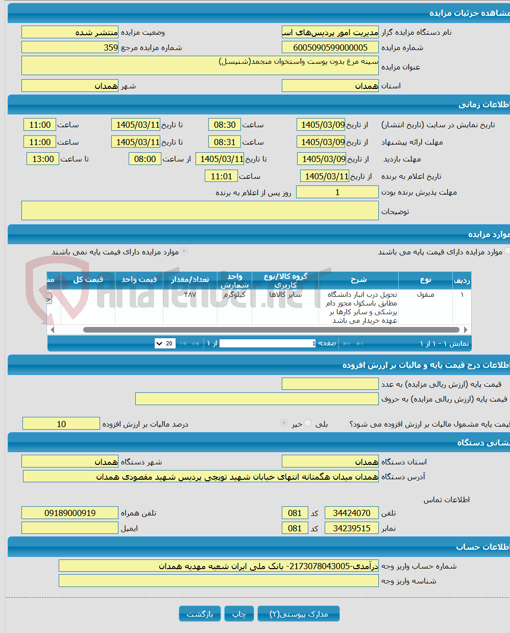 تصویر کوچک آگهی سینه مرغ بدون پوست واستخوان منجمد(شنیسل)