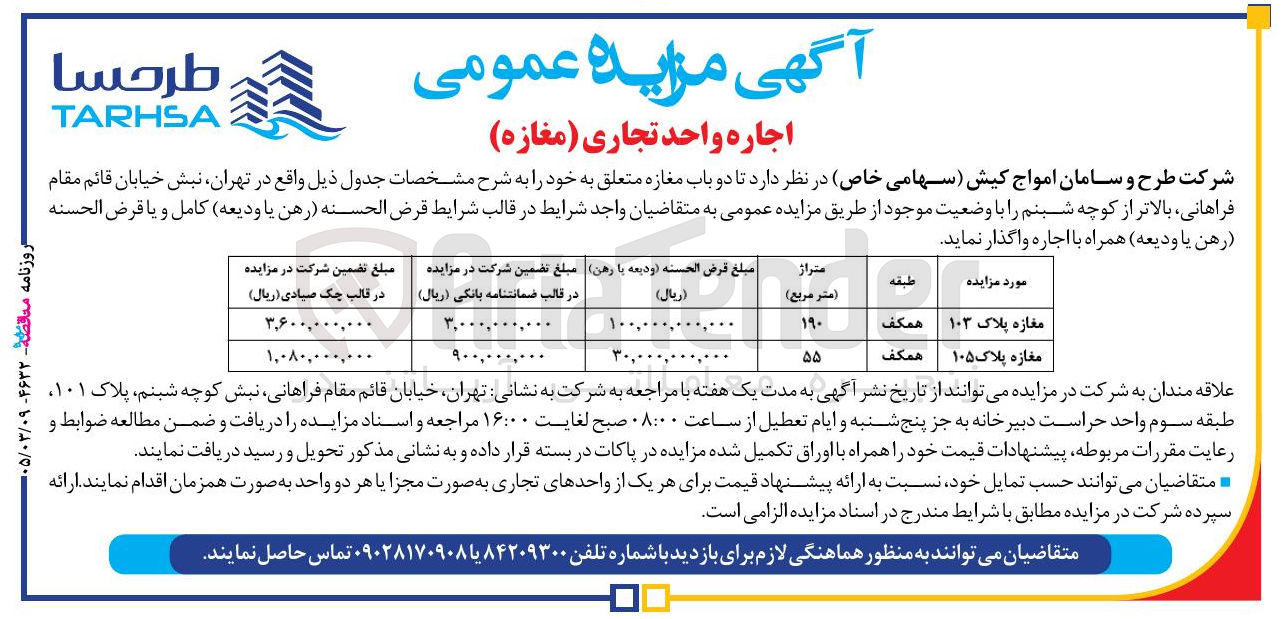 تصویر کوچک آگهی اجاره دو باب مغازه 