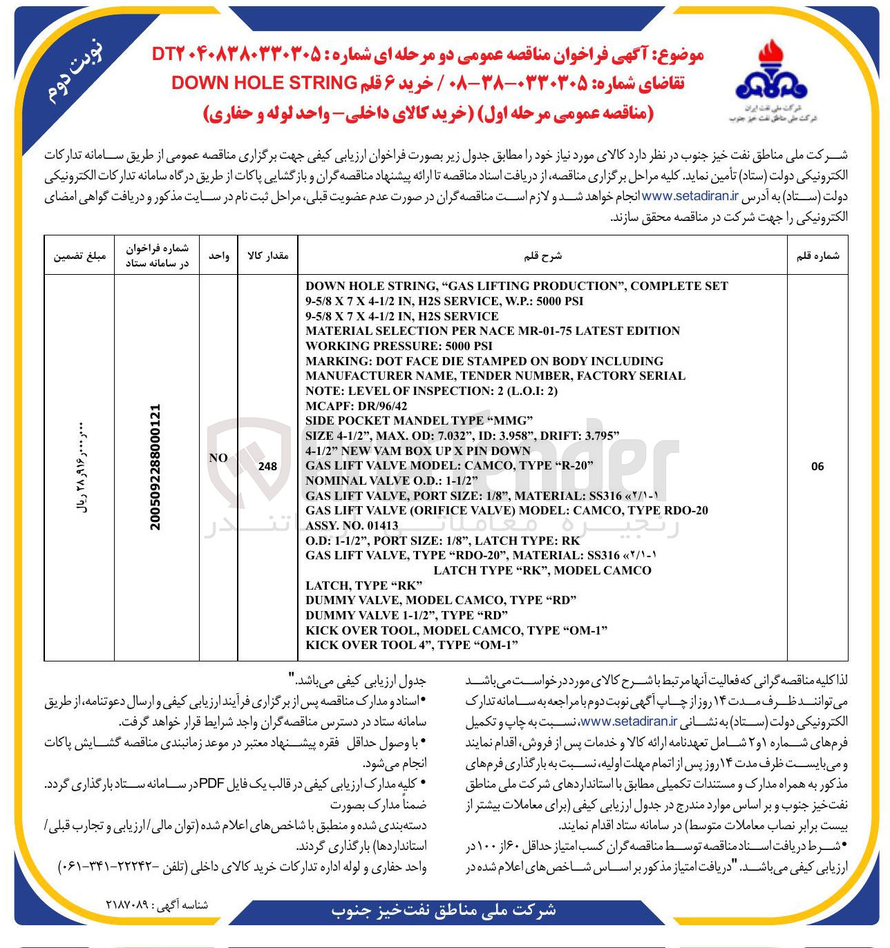 تصویر کوچک آگهی خرید ۶ قلم STRING HOLE DOWN