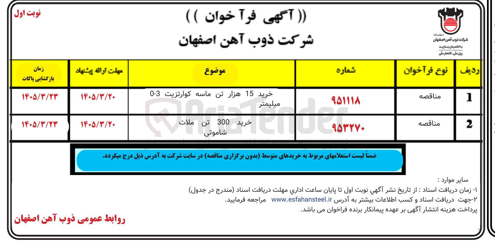 تصویر کوچک آگهی خرید 300 تن ملات شاموتی