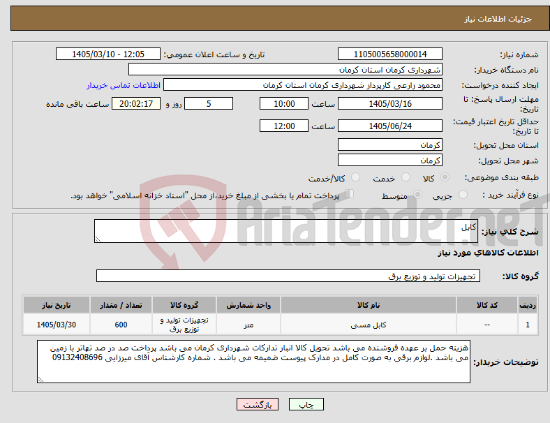 تصویر کوچک آگهی نیاز کالا-کابل 