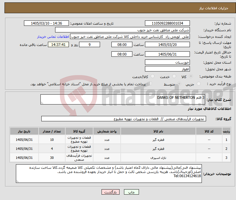 تصویر کوچک آگهی نیاز کالا-3 قلم DANKS OF NETHERTON