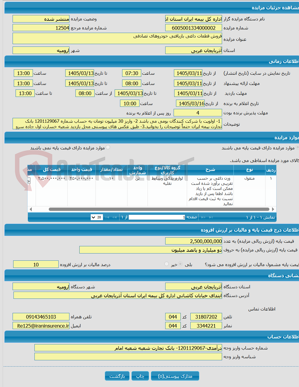 تصویر کوچک آگهی فروش قطعات داغی بازیافتی خودروهای تصادفی 