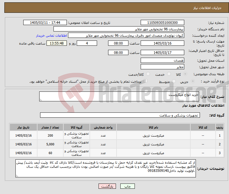 تصویر کوچک آگهی نیاز کالا-خرید انواع میکروست