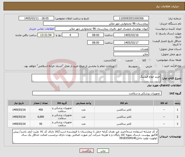 تصویر کوچک آگهی نیاز کالا-خرید انواع فیدینگ 