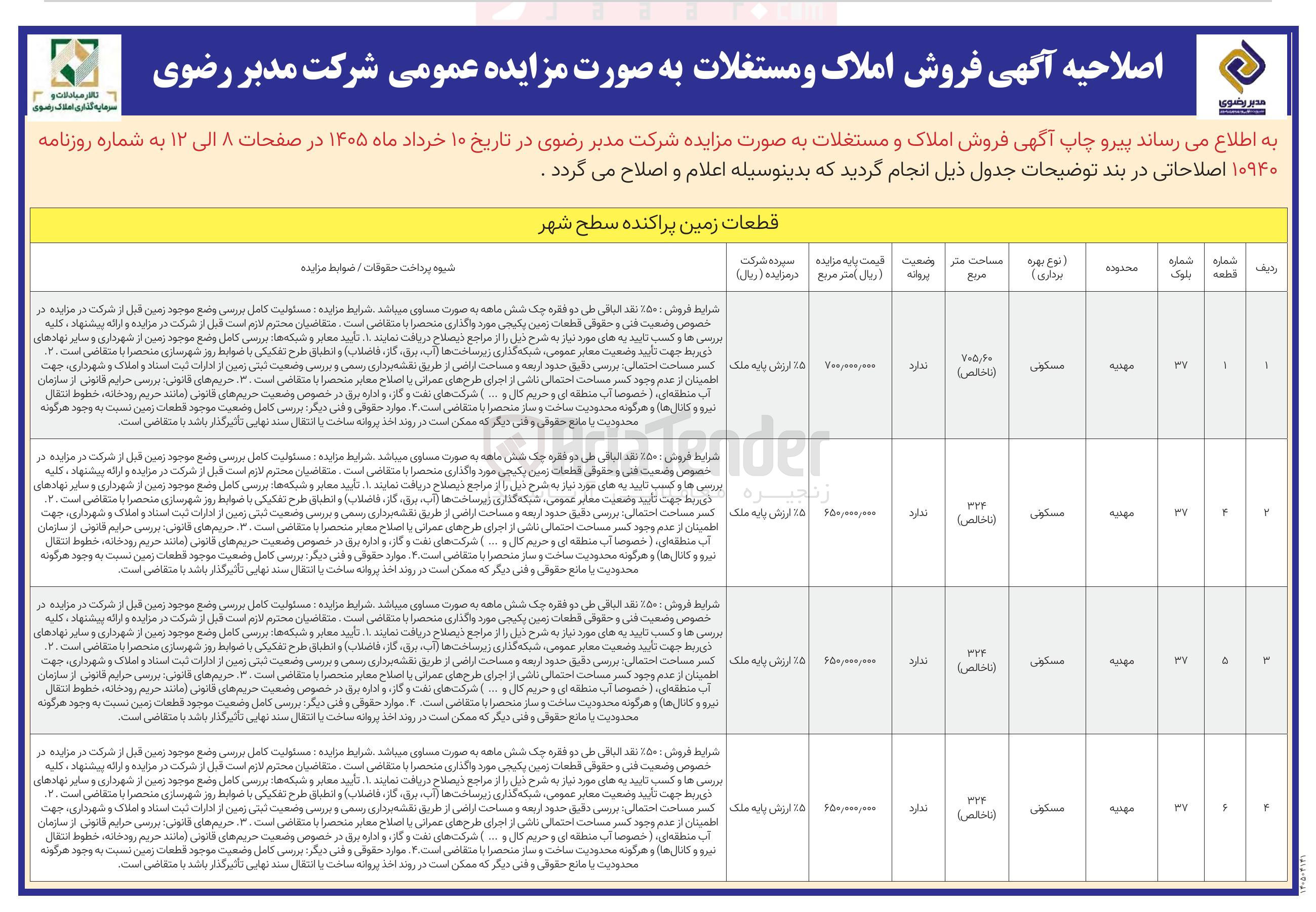 تصویر کوچک آگهی فروش املاک