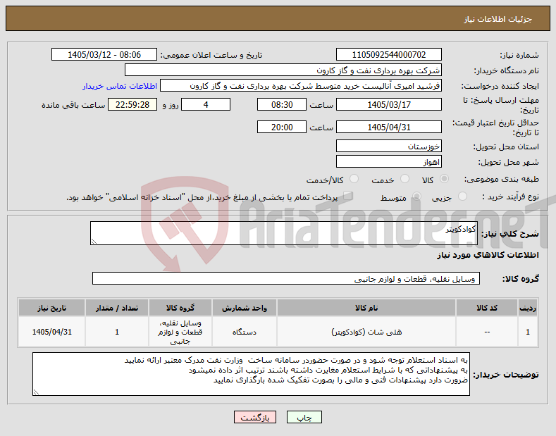 تصویر کوچک آگهی نیاز کالا-کوادکوپتر