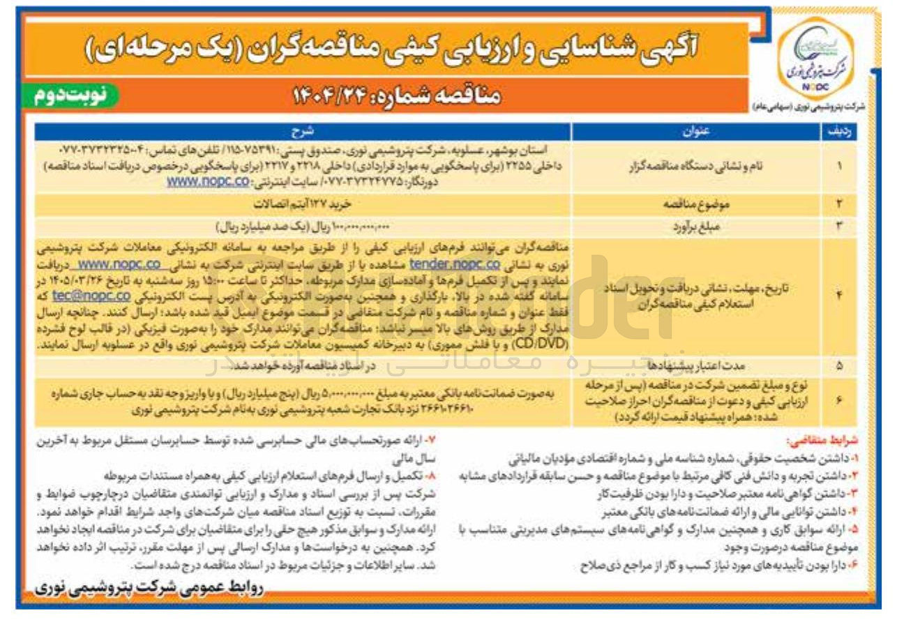 تصویر کوچک آگهی خرید 127 آیتم اتصالات