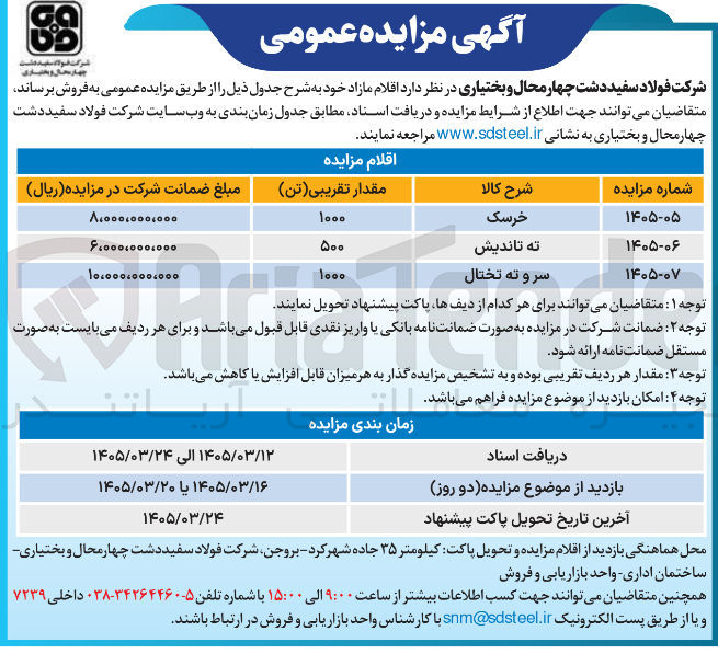 تصویر کوچک آگهی فروش ته تاندیش