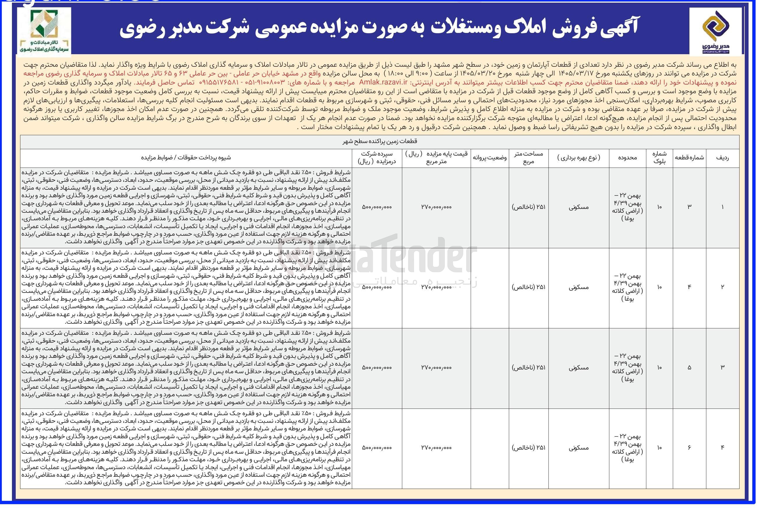 تصویر کوچک آگهی فروش املاک 