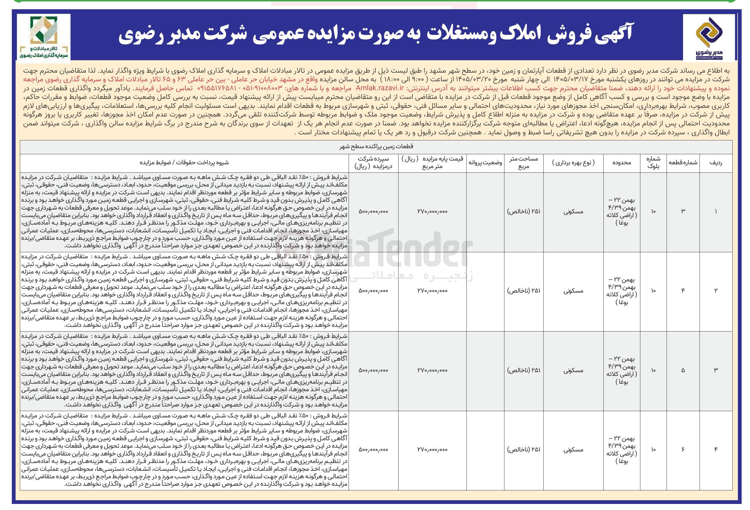 تصویر کوچک آگهی فروش املاک