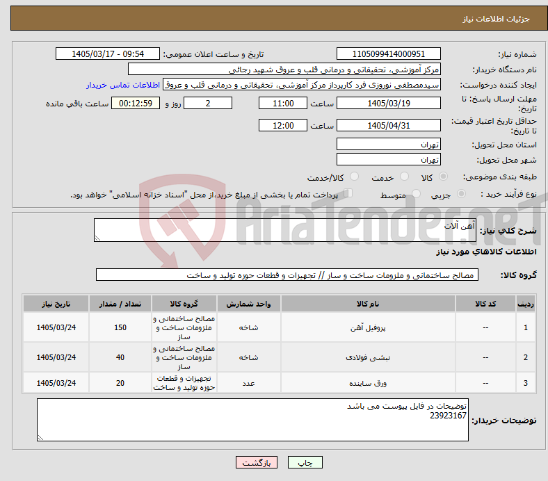 تصویر کوچک آگهی نیاز کالا-آهن آلات