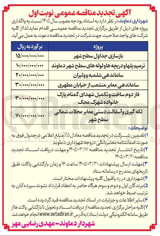 تصویر کوچک آگهی لکه گیری و آسفالت دستی معابر