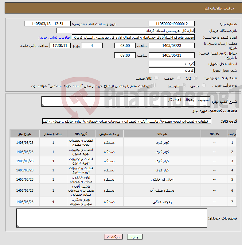 تصویر کوچک آگهی نیاز کالا-اسپلیت - یخچال - اجاق گاز 
