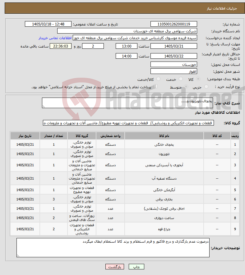 نیاز کالا-یخچال.تلوبزیون.و.....