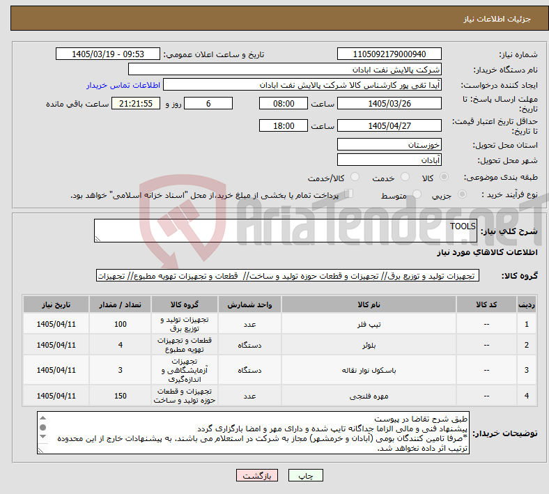 نیاز کالا-TOOLS