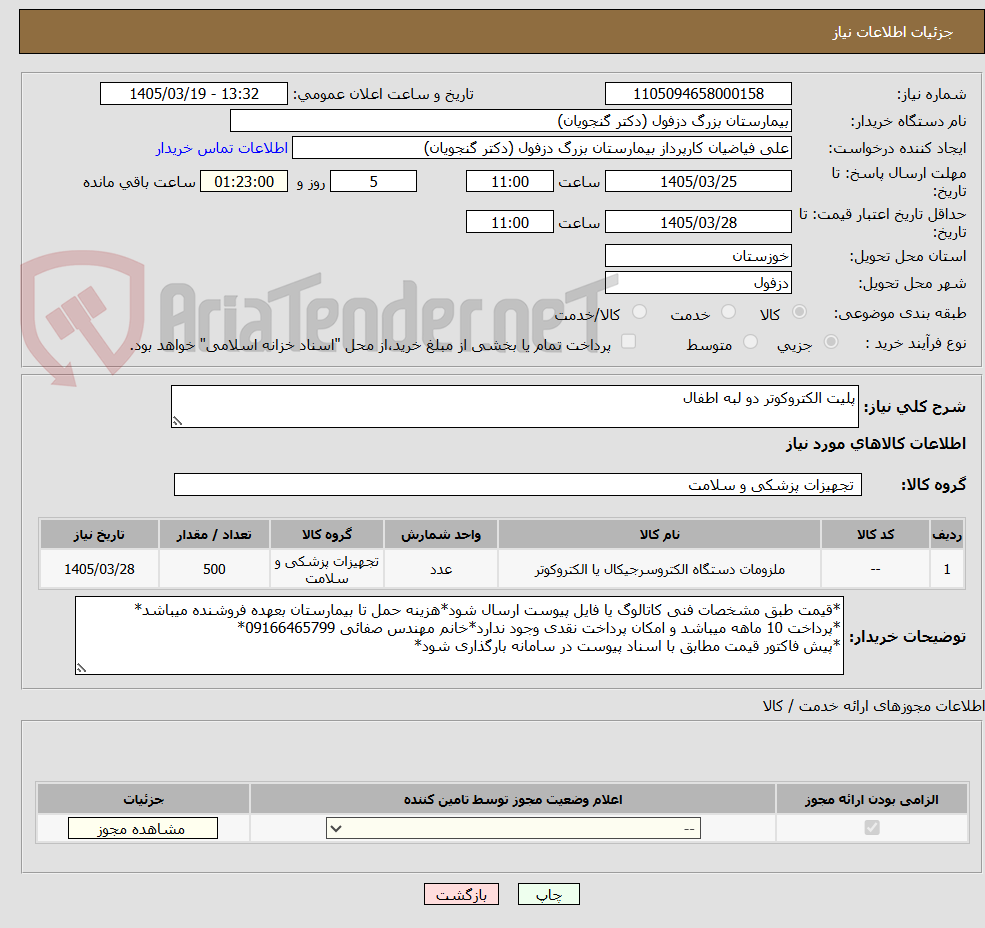 تصویر کوچک آگهی پلیت الکتروکوتر دو لبه اطفال