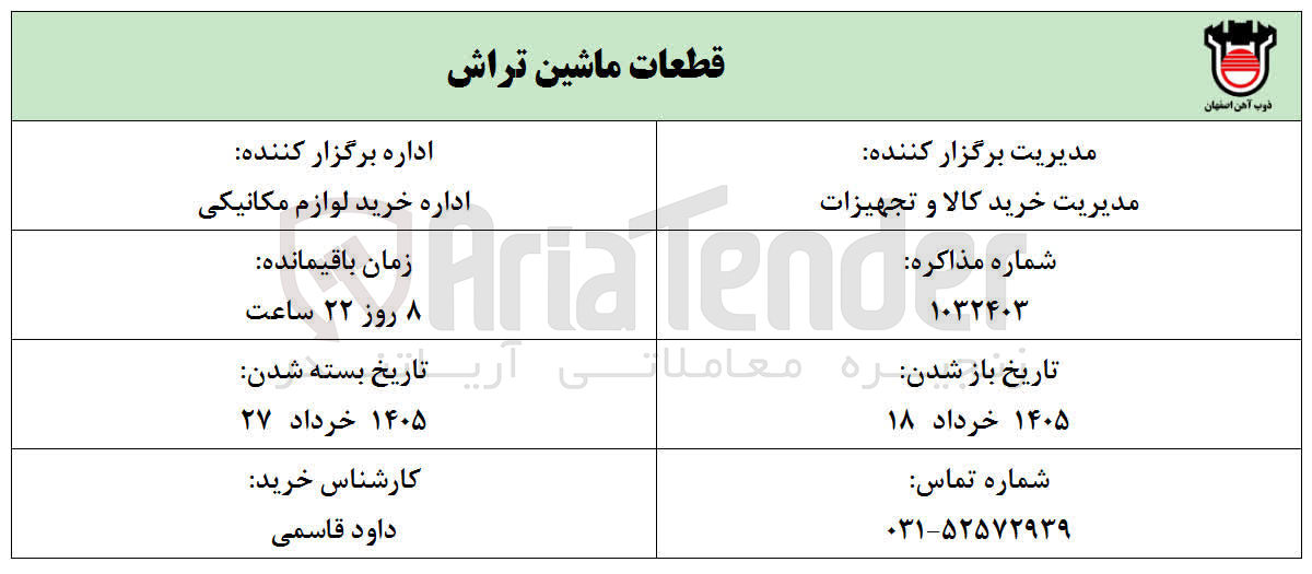 تصویر کوچک آگهی خرید قطعات ماشین تراش