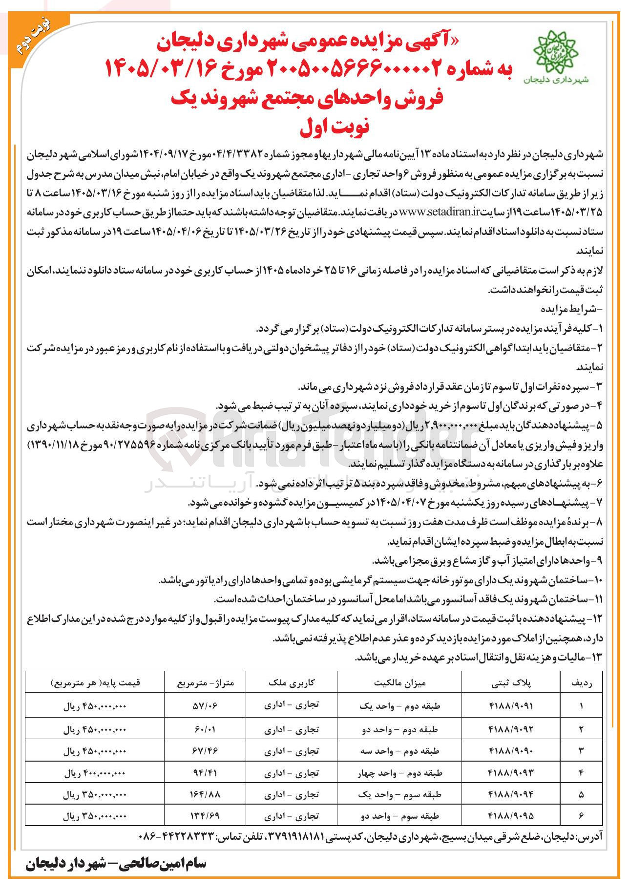 تصویر کوچک آگهی فروش ۶ واحد تجاری - اداری 