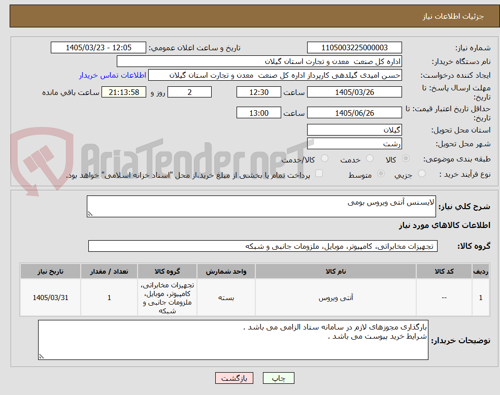 لایسنس آنتی ویروس بومی