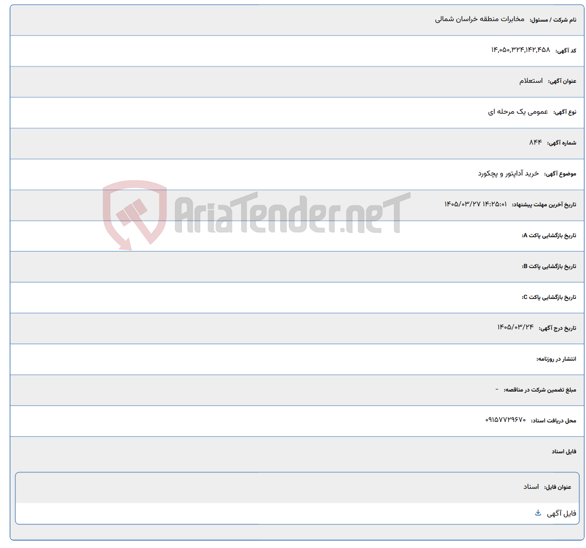 تصویر کوچک آگهی خرید آداپتور و پچکورد