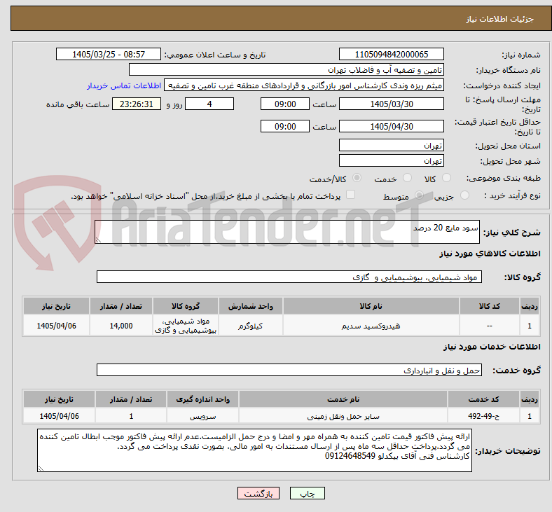 تصویر کوچک آگهی سود مایع 20 درصد