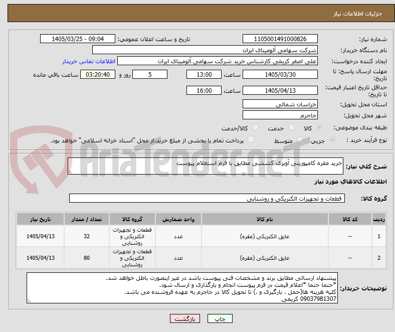 تصویر کوچک آگهی خرید مقره ‎کامپوزیتی‏ ‎آویزی کششی‏ مطابق با فرم استعلام پیوست 