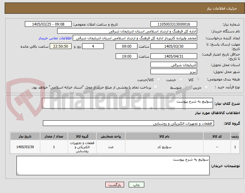 تصویر کوچک آگهی سوئیچ به شرح پیوست 